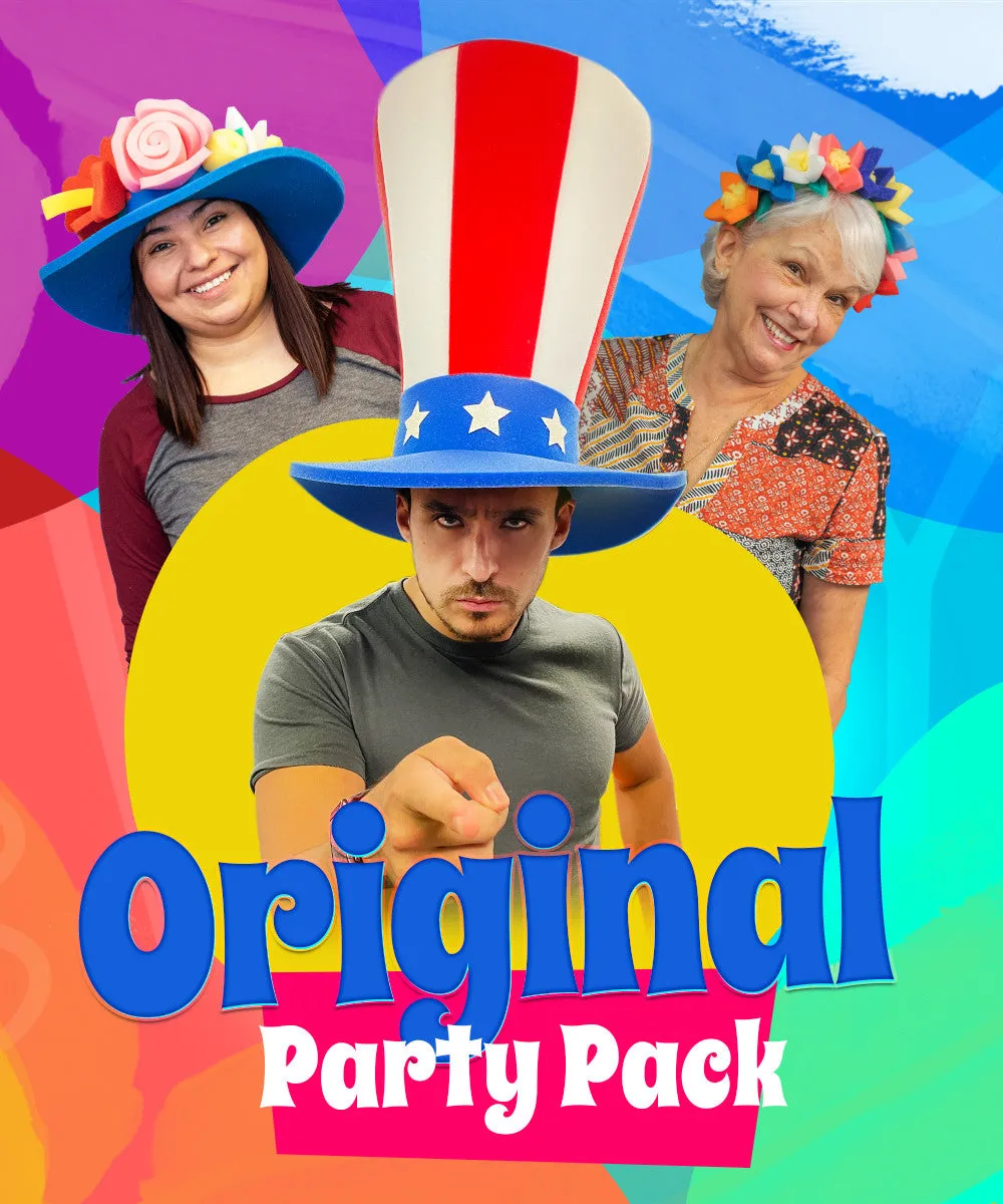 The Original Party Hats Pack (20 Hats & 20 Headbands)