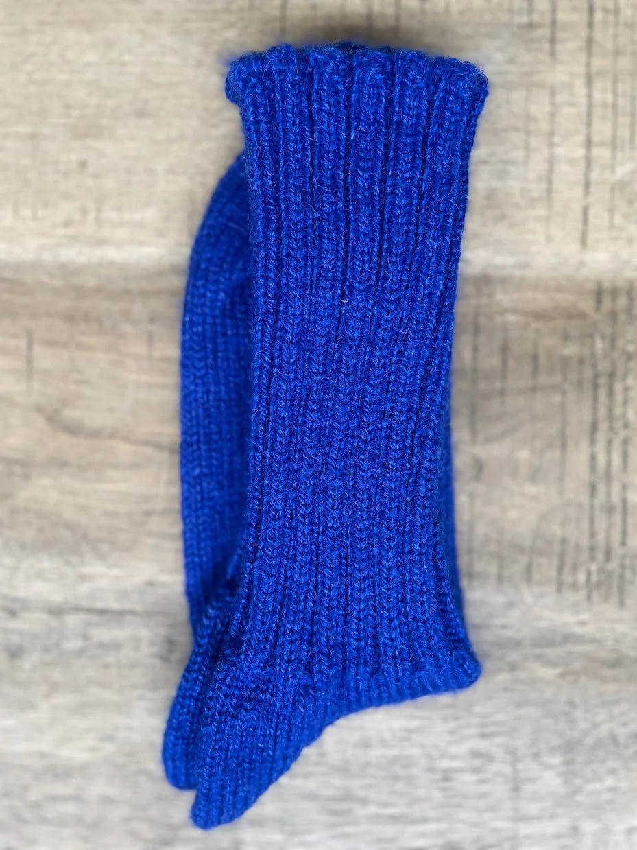 Traditional Icelandic thick wool socks - Blue