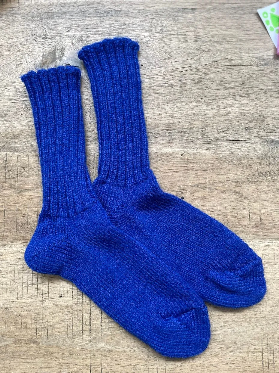 Traditional Icelandic thick wool socks - Blue