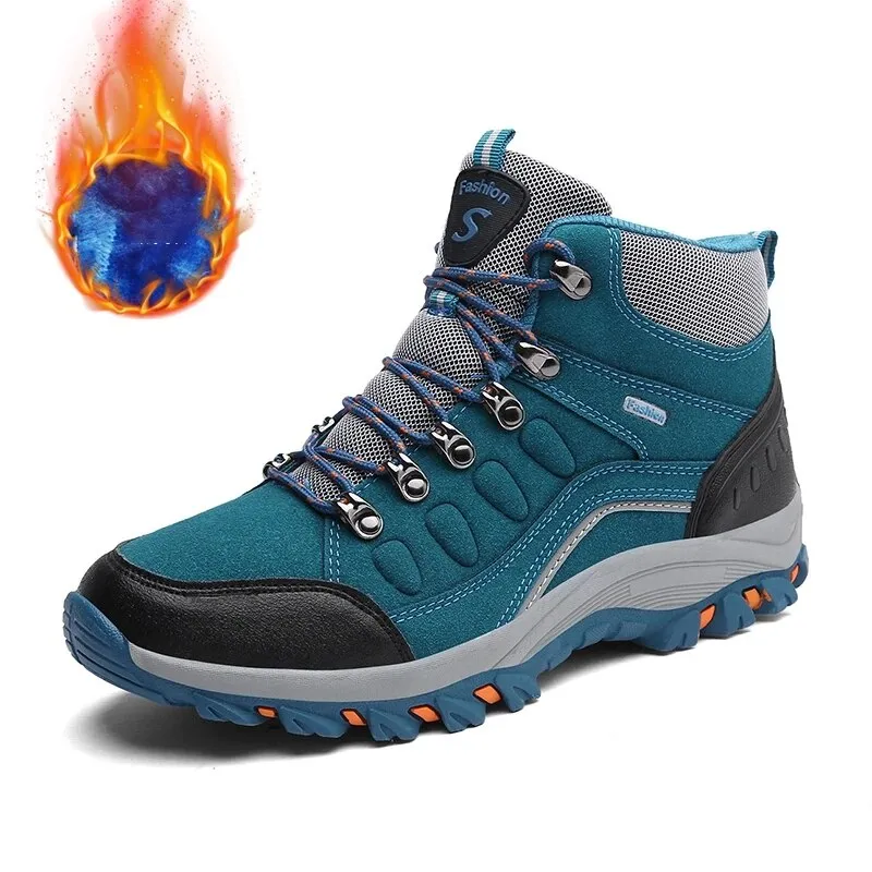 Women High Quality Plush Winter Hiking Shoes Outdoor High Top Warm Camping Casual Sneakers - WHS50189