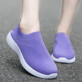 Women Vulcanized Slip On Flats Loafers Plus