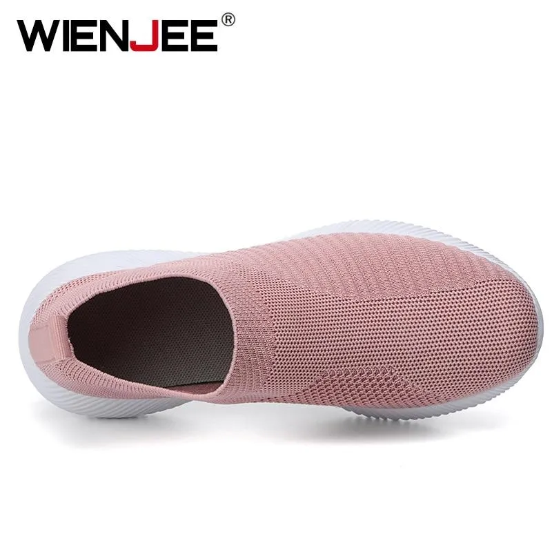 Women Vulcanized Slip On Flats Loafers Plus