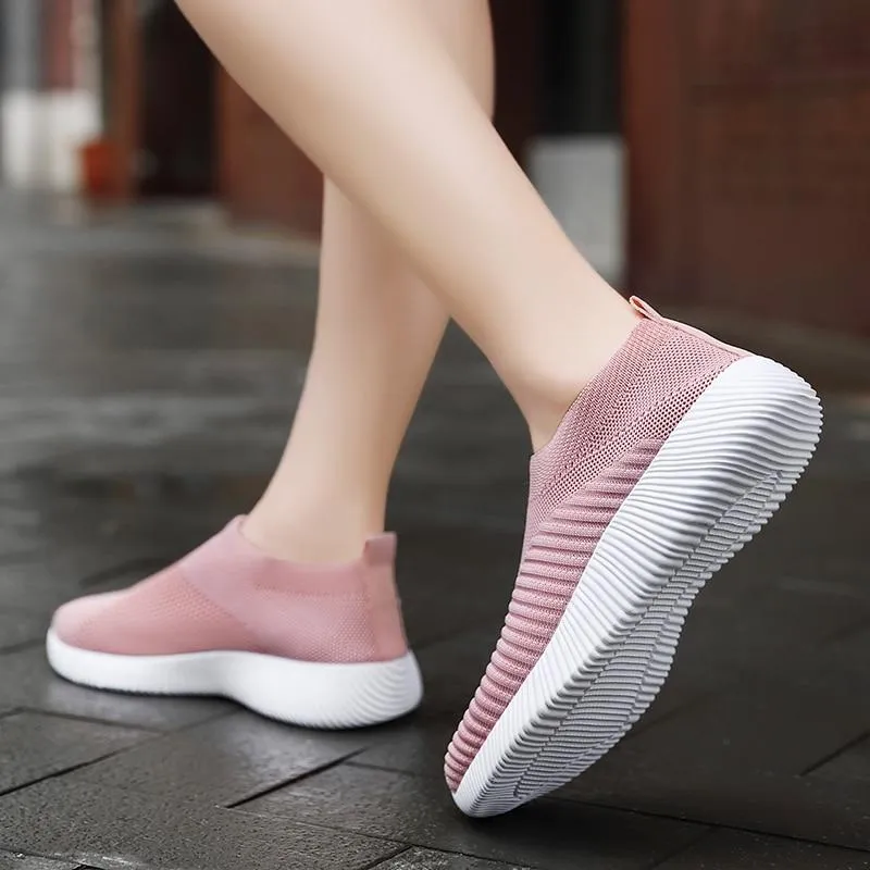 Women Vulcanized Slip On Flats Loafers Plus