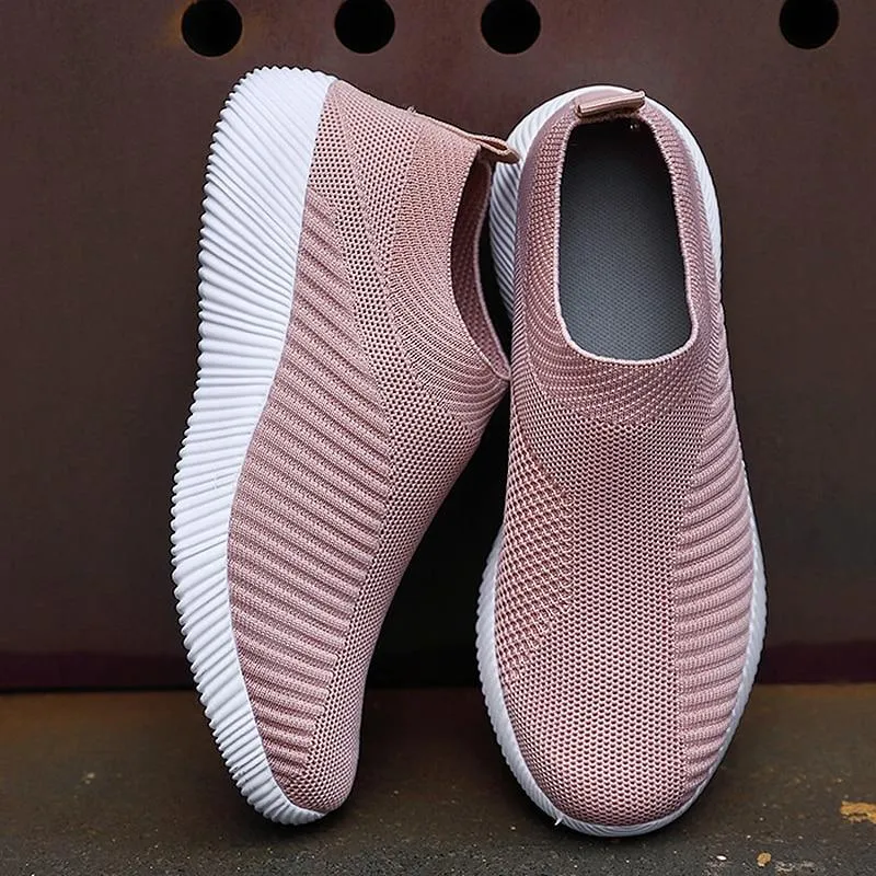 Women Vulcanized Slip On Flats Loafers Plus