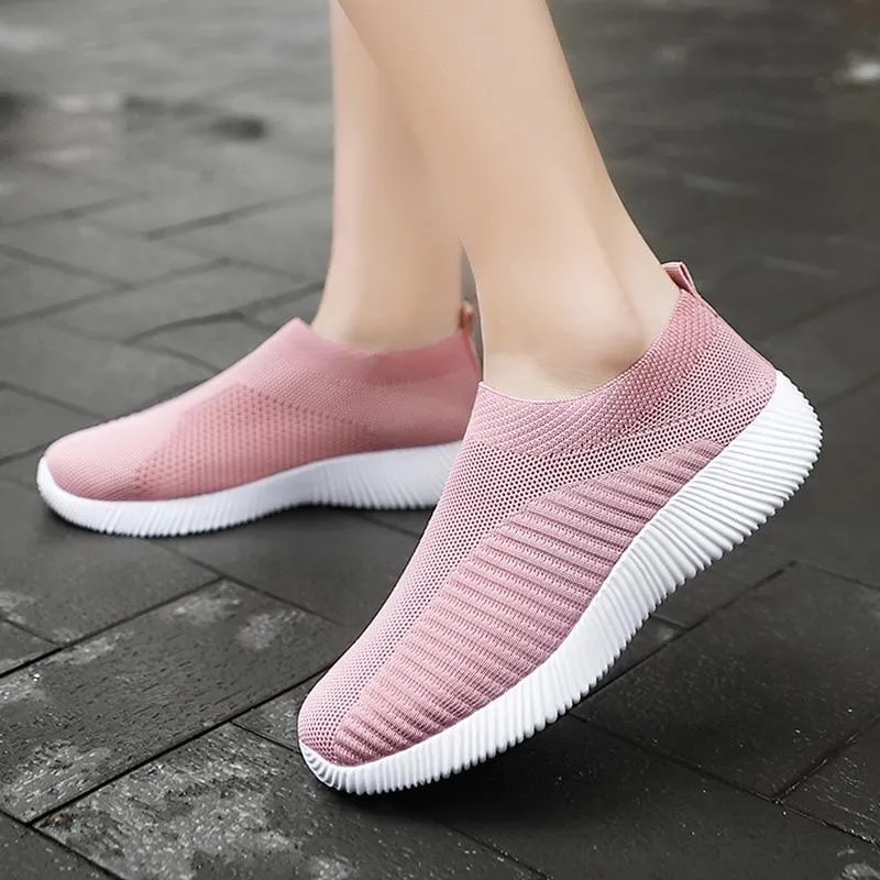 Women Vulcanized Slip On Flats Loafers Plus