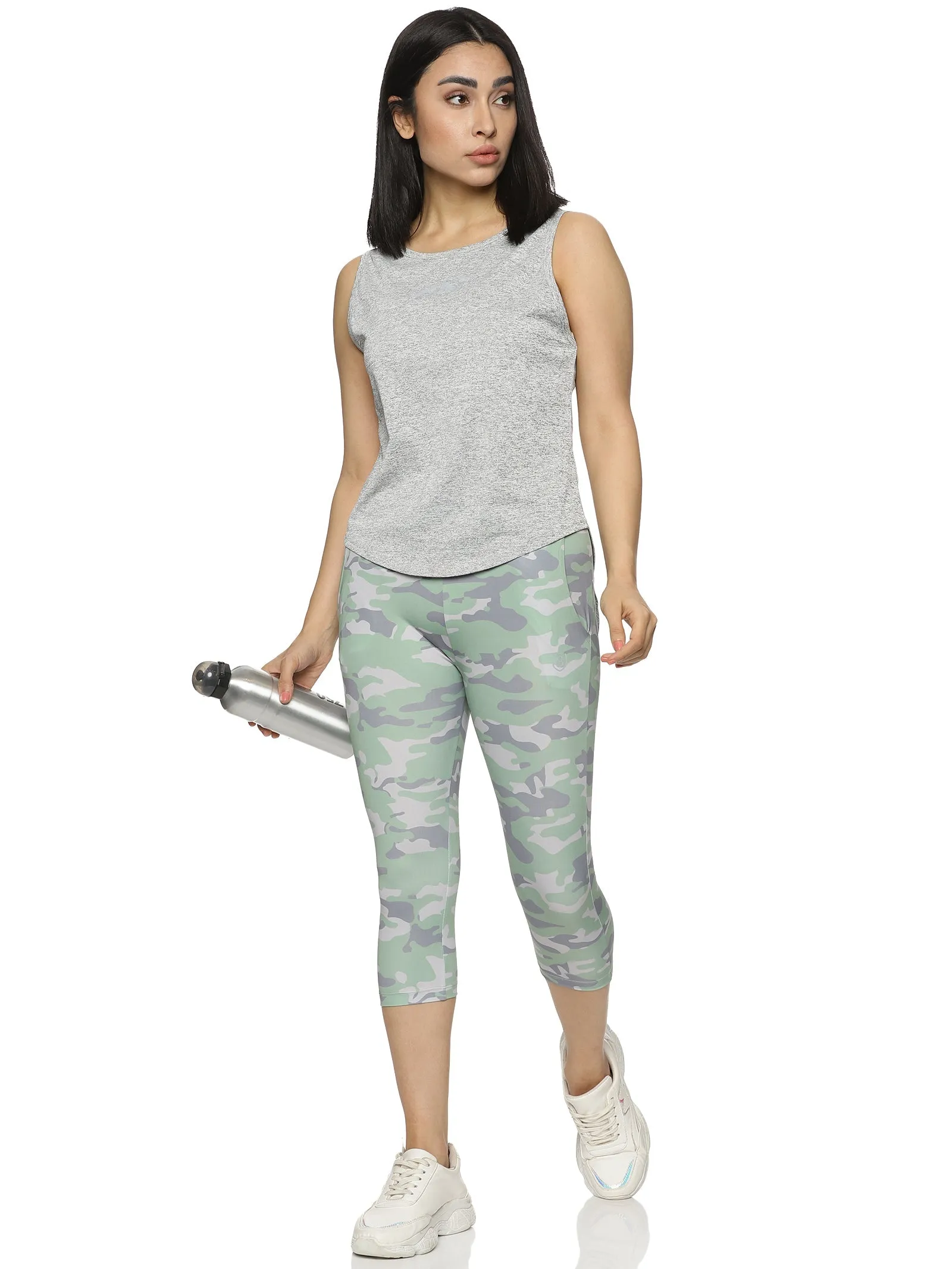 Women's Camouflage Slim-Fit Elasticated Capris