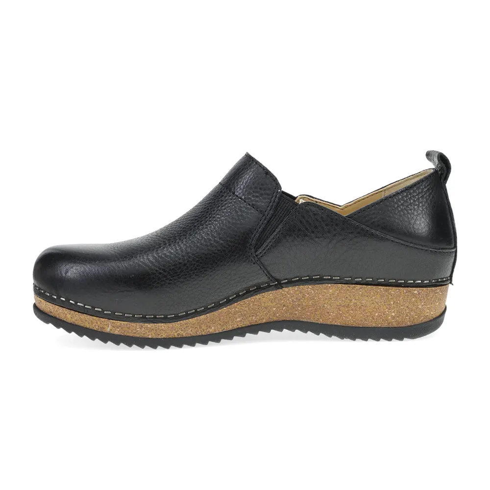 Women's Dansko Meara Clog Color: Black Waxy Milled